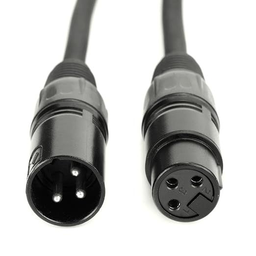 4 Pack 6.6ft 3 Pin DMX Cable, XLR Male to Female Signal Wire 110 Ohms for Stage Lighting & DJ Lights, Black