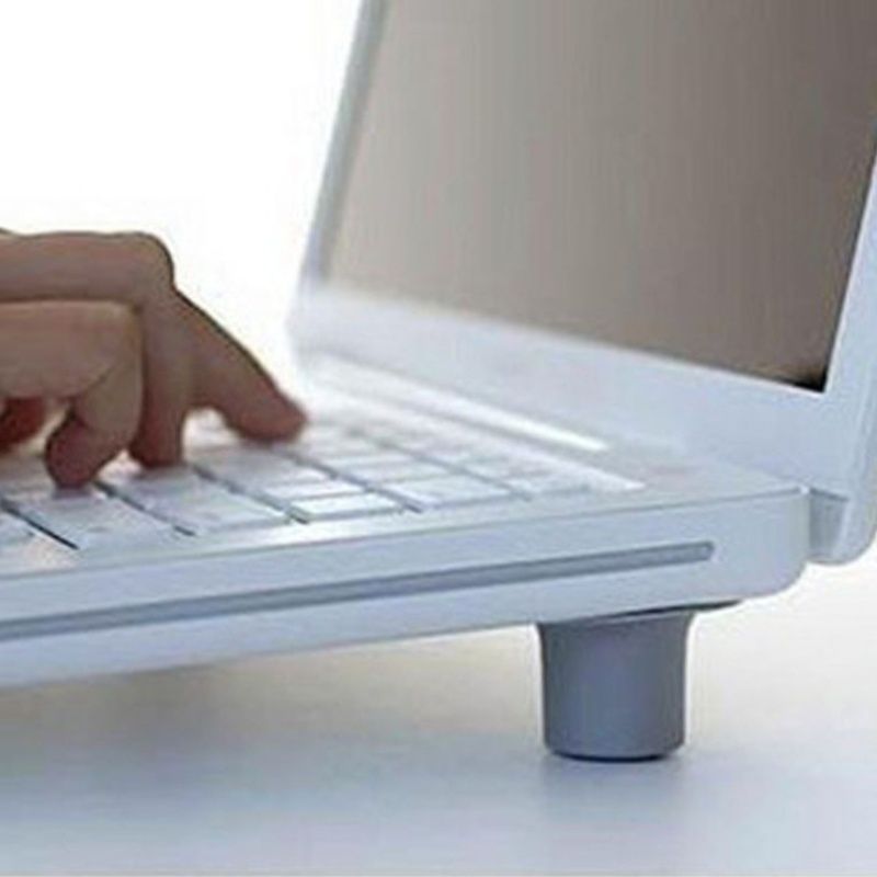 Set of 4 Portable Cooling Pads for Notebooks, Anti-Slip Mats & Stands, Laptop Cooling & Stability Support, Fits 10-13 Inch Laptops