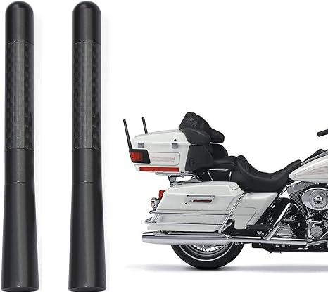 Motorcycle Carbon Fiber Antenna Mast Motorcycle Radio Antenna Replacement 2-Pack Compatible with Motorcycle 1989-2023 Touring Electra Glide Road Glide Tour Ultra Classic