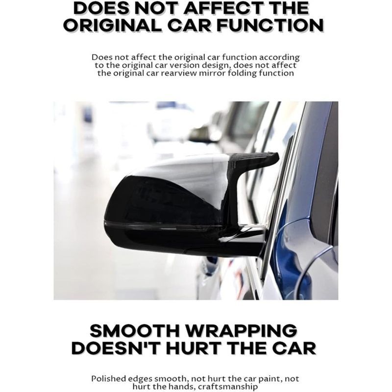 Car Rearview Mirror Cap Side Mirror Caps for Car Side Rearview Mirror Caps Black Accessories Rear view mirror shell