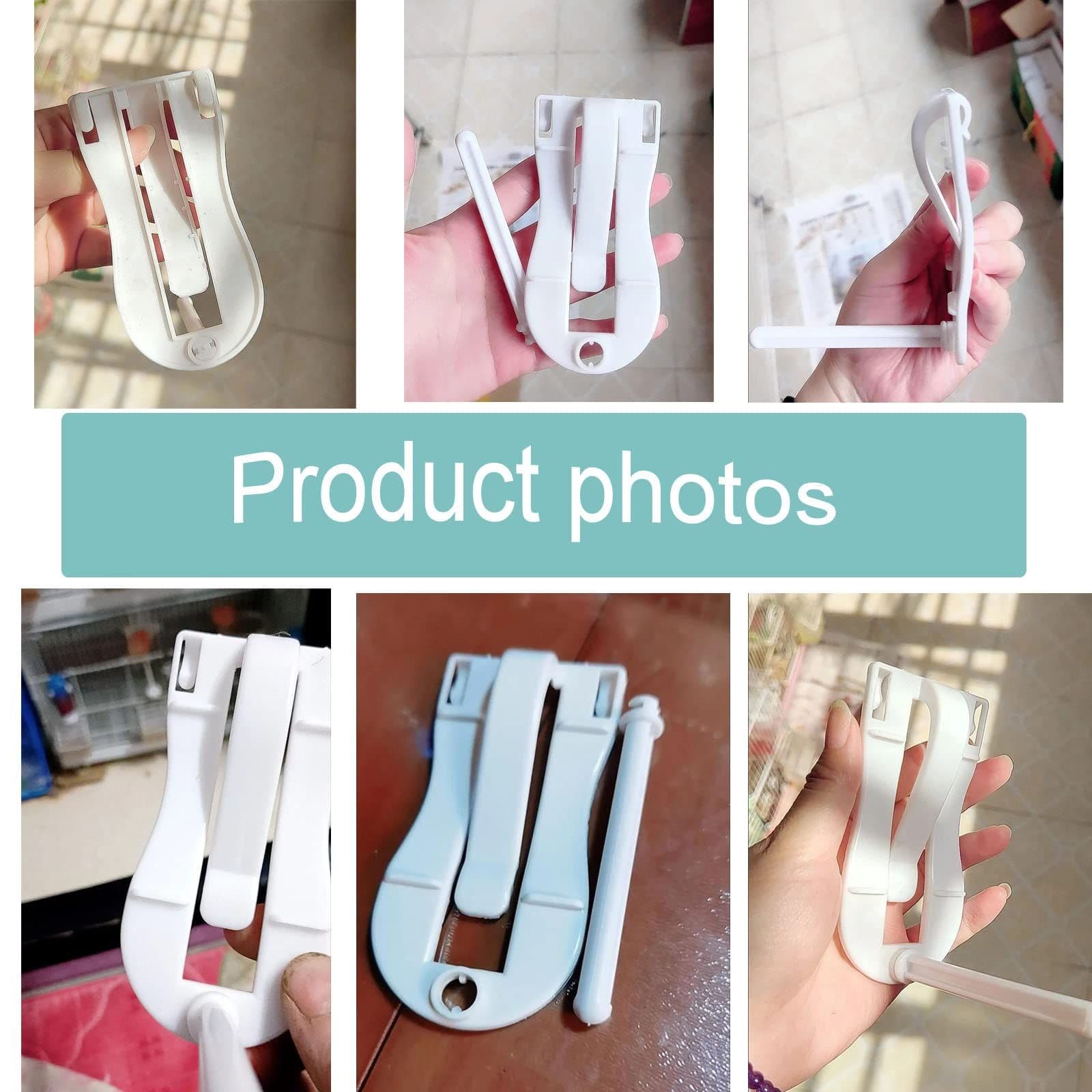 Cuttlebone Holder for Birds Cage 2 Pack with Perches Stand White