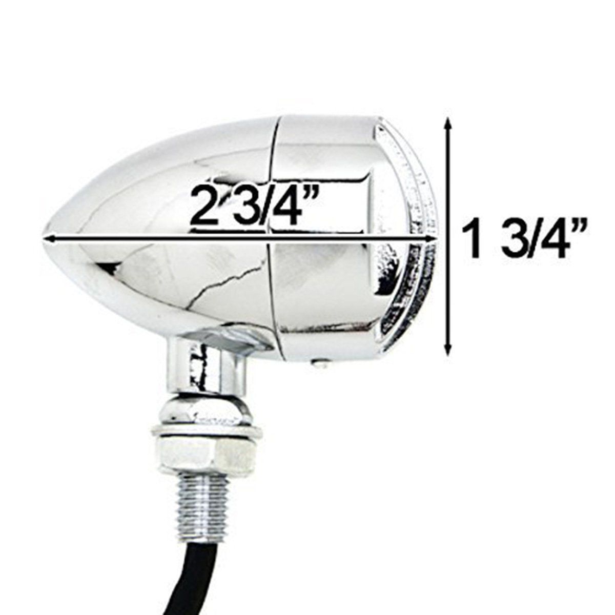 Chrome Heavy Duty Motorcycle Turn Signals Bulb Indicators Blinkers Lights a Pair High quality lamp with long life expectancy