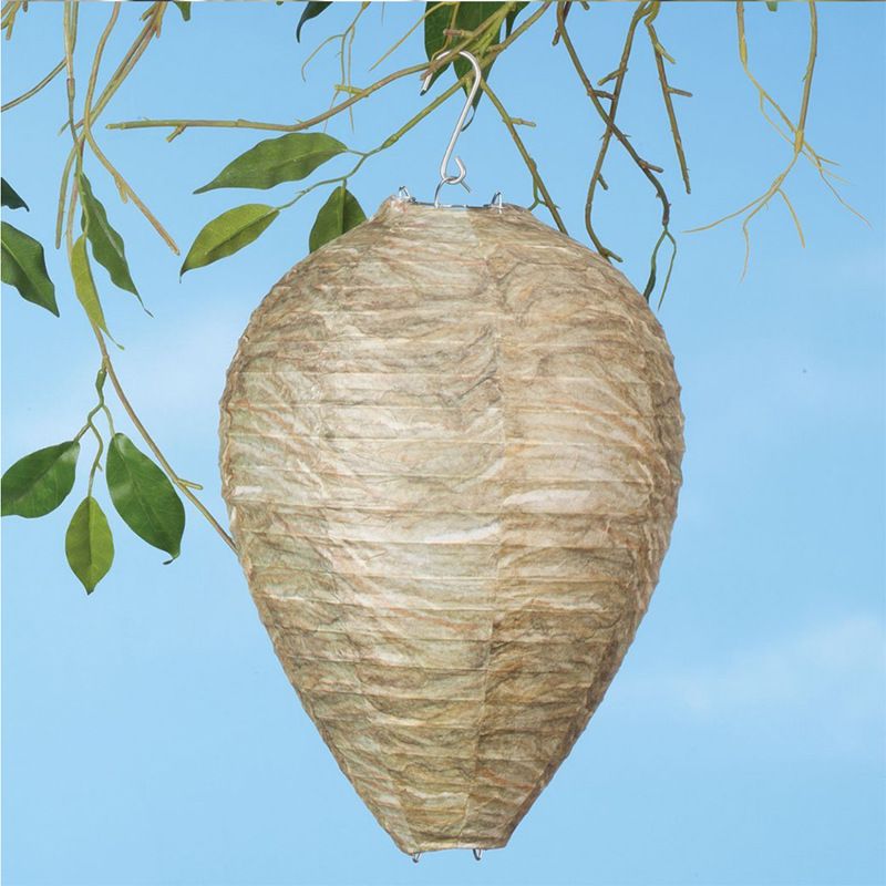 Paper Wasp Nest Decoys Hanging Wasp Deterrent Wasp Nest Decoy for Hornets Yellow Jackets 22 * 28CM