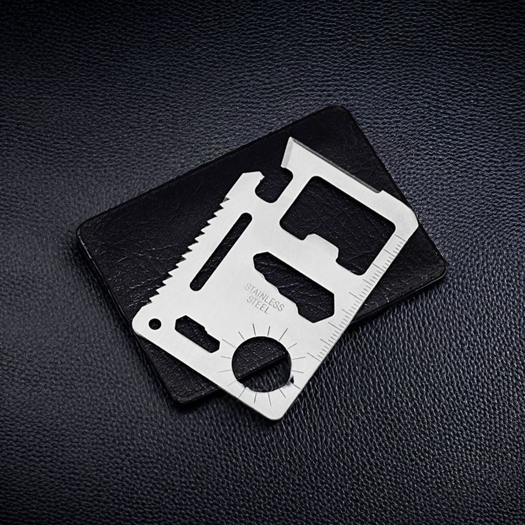 11-in-1 Survival Credit Card Multitool By – Stocking Stuffer Christmas Gift - Multipurpose Tactical Wallet Tool With Bottle Opener