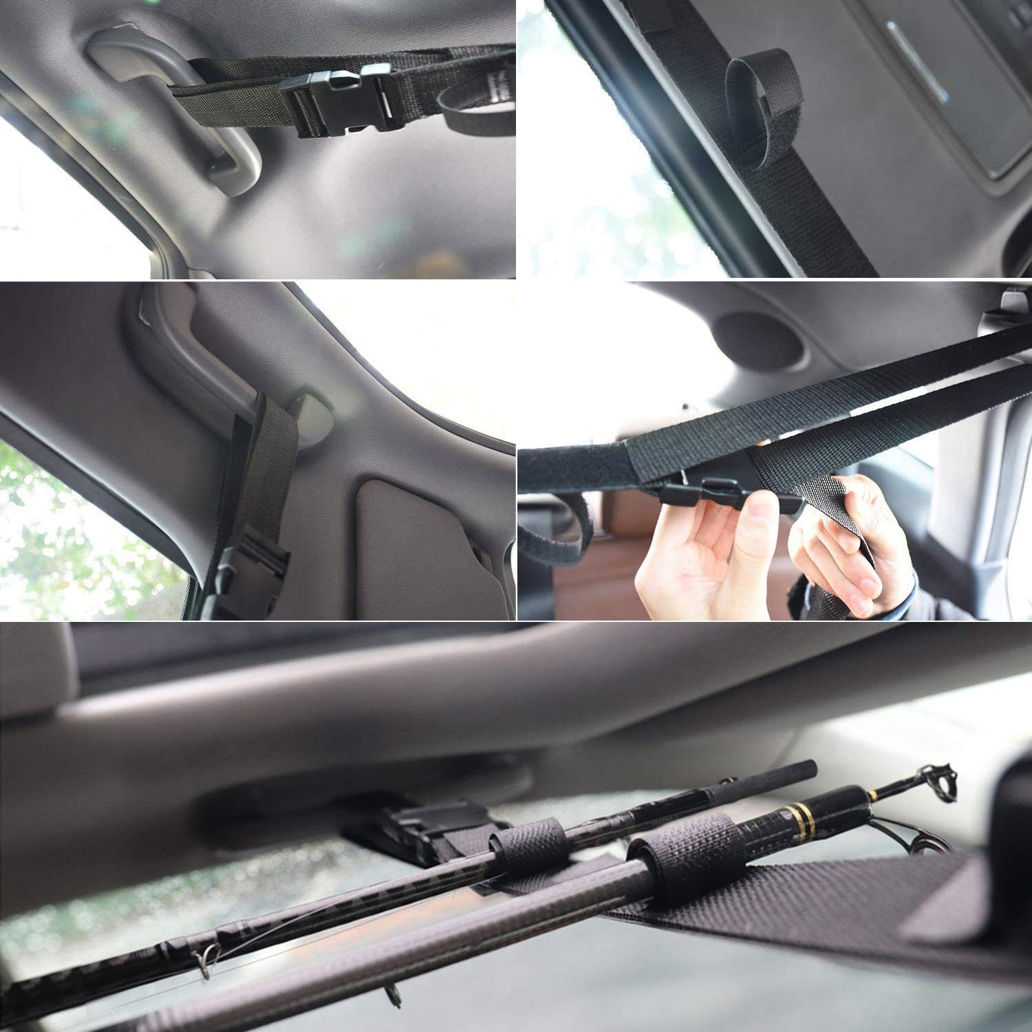 Fishing VRC Vehicle Rod Carrier, Car Adjustable Fishing Rod Holder, Combined Fishing Rod Bracket, Vehicle Fishing Pole Storage Rack