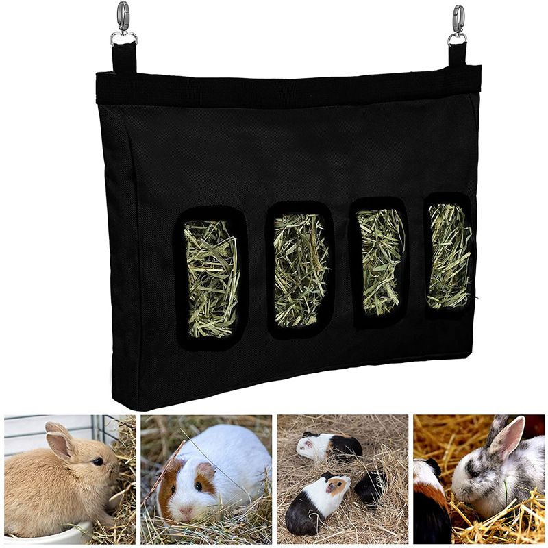 Rabbit Hay Feeder Bag, Guinea Pig Hay Feeder Storage, Rabbit Hay Bag, Hay Bag Hanging Feeder for Rabbit Guinea Pig