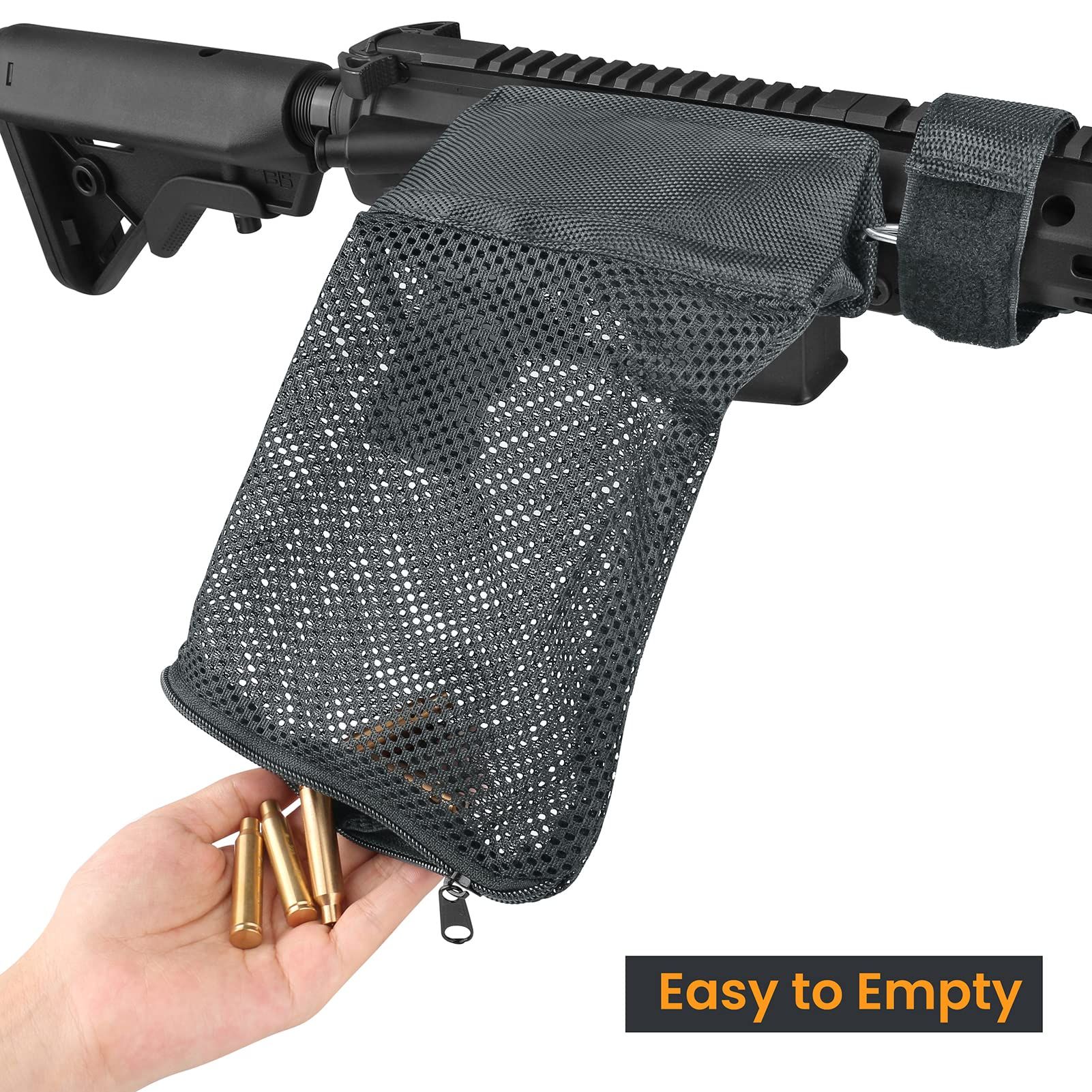 Brass Shell Catcher, Tactical Cartridge Nylon Mesh Collector Casing Brass Catcher for Rifle Range Shooting