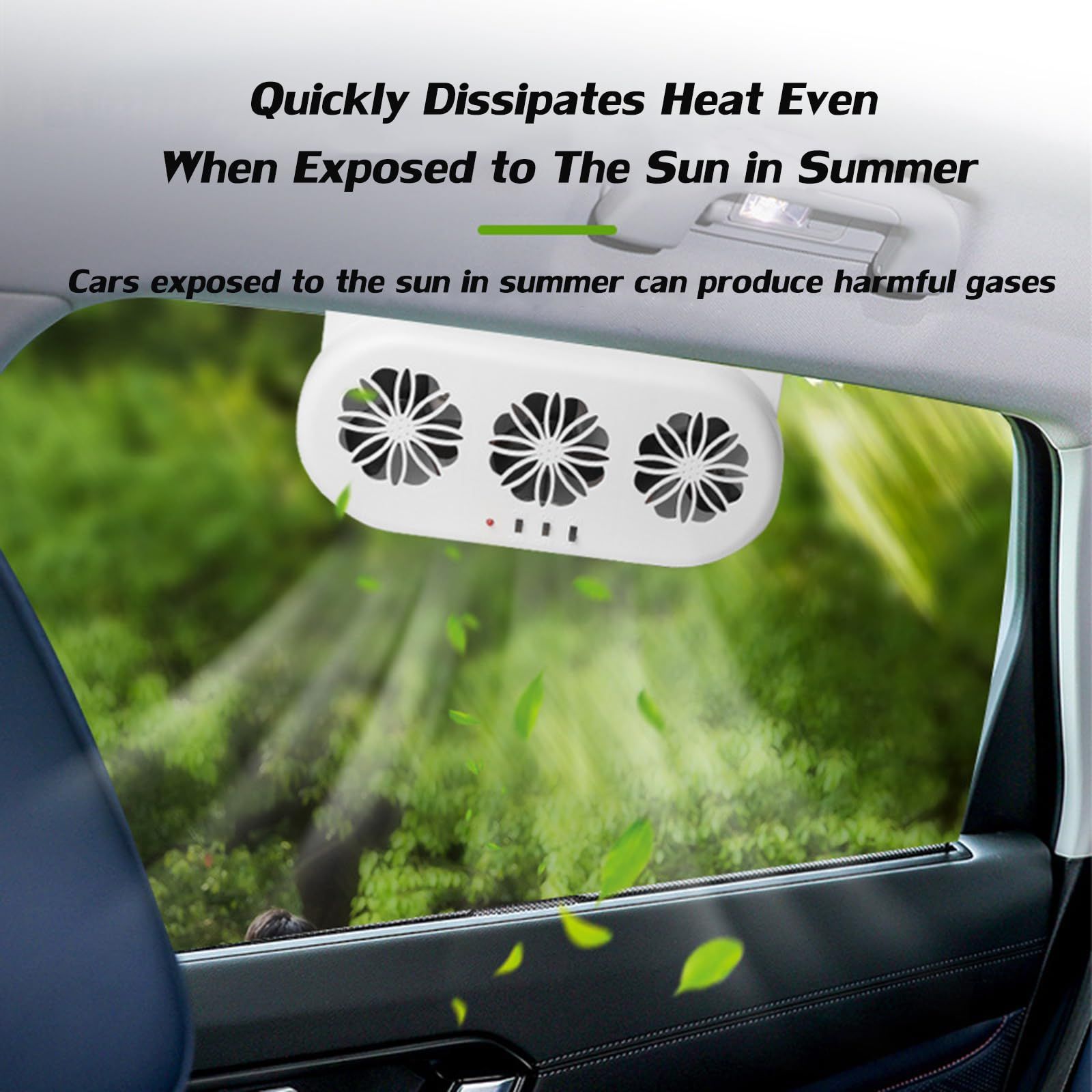Car Solar Powered Exhaust Fan Car Window Exhaust Fan Vehicle Ventilation Fan Auto Air Vent Cool Fan Cooler Ventilation