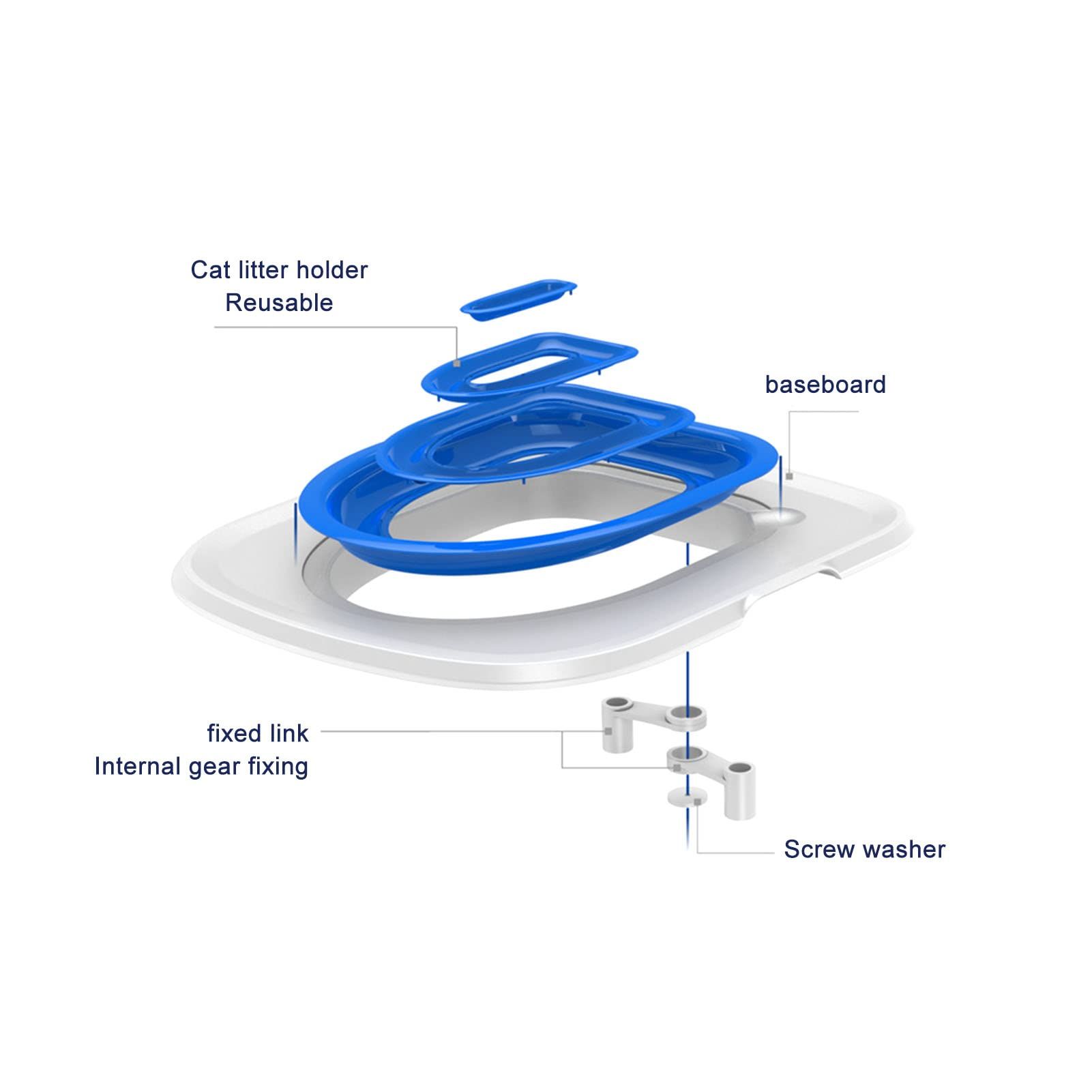 Cat Toilet Training System, Professional Teach Cat to Use Toilet Cat Toilet Training Kit Universal Reusable Kitty Toilet