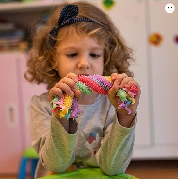 10 PCS Stretchy Toy,Sensory Worm Stretch Toys,Muticolor Stretchy Strings Toy for Stress Relief, Valentine's Day Easter Day Gift