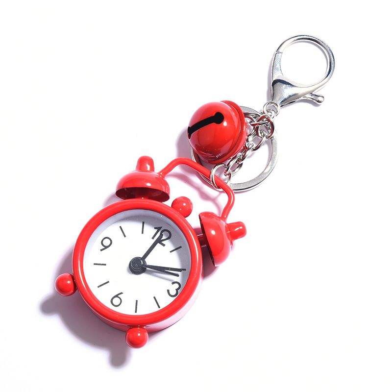 3pcs Mini Cute Small Alarm Clock Pendant Cartoon Keychain Pendant Cute No Tick Alarm Clock Keyting Bag Accessory Bulk Heavy Duty