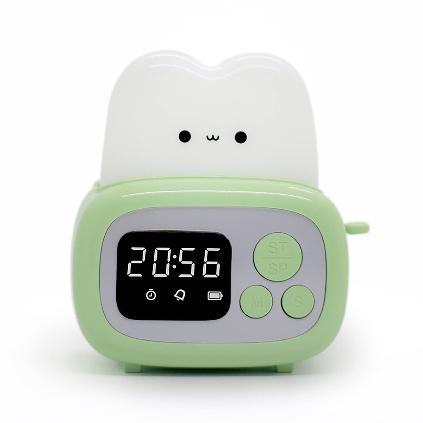 Cute Night Light LED Toast Bread Alarm Clock Night Light Rechargeable and Portable Nightlight Lamp Funny Toaster Lamp