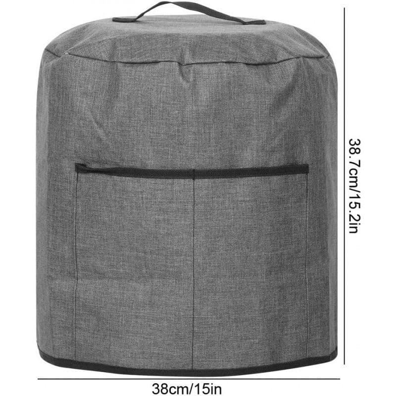 Air Fryer Cover Dust Cover, Round Protective Cover Bag with 2 Pocket and Handle for Electric Pressure Cooker /rice Cooker (Black)