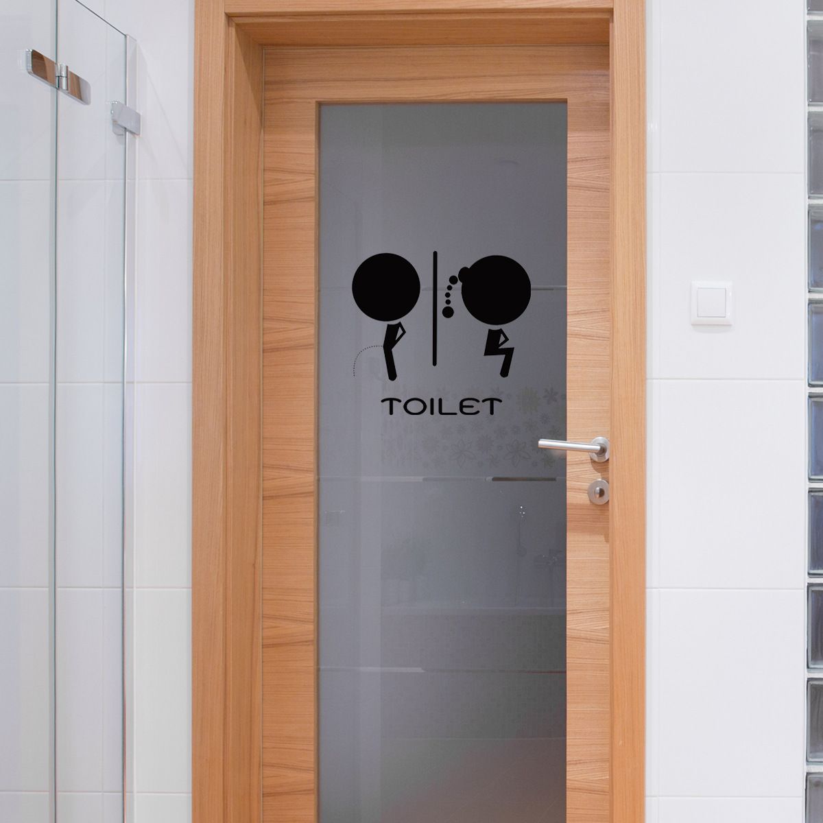 DIY Removable Man Woman Washroom Toilet Bathroom WC Sign, Door Accessories Wall Sticker Home Decor for Kids