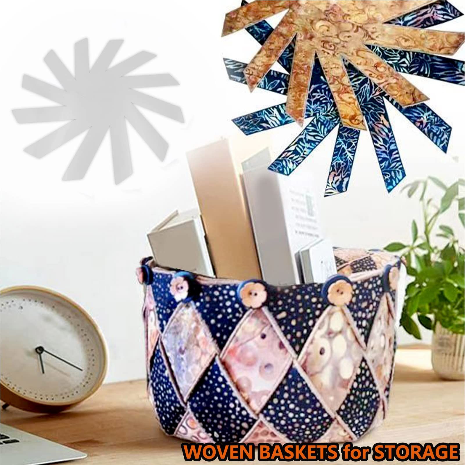 Woven Storage Basket Quilting Rulers and Templates, Spiral Storage Basket Sewing Templates, DIY Acrylic Quilting Templates for Sewing