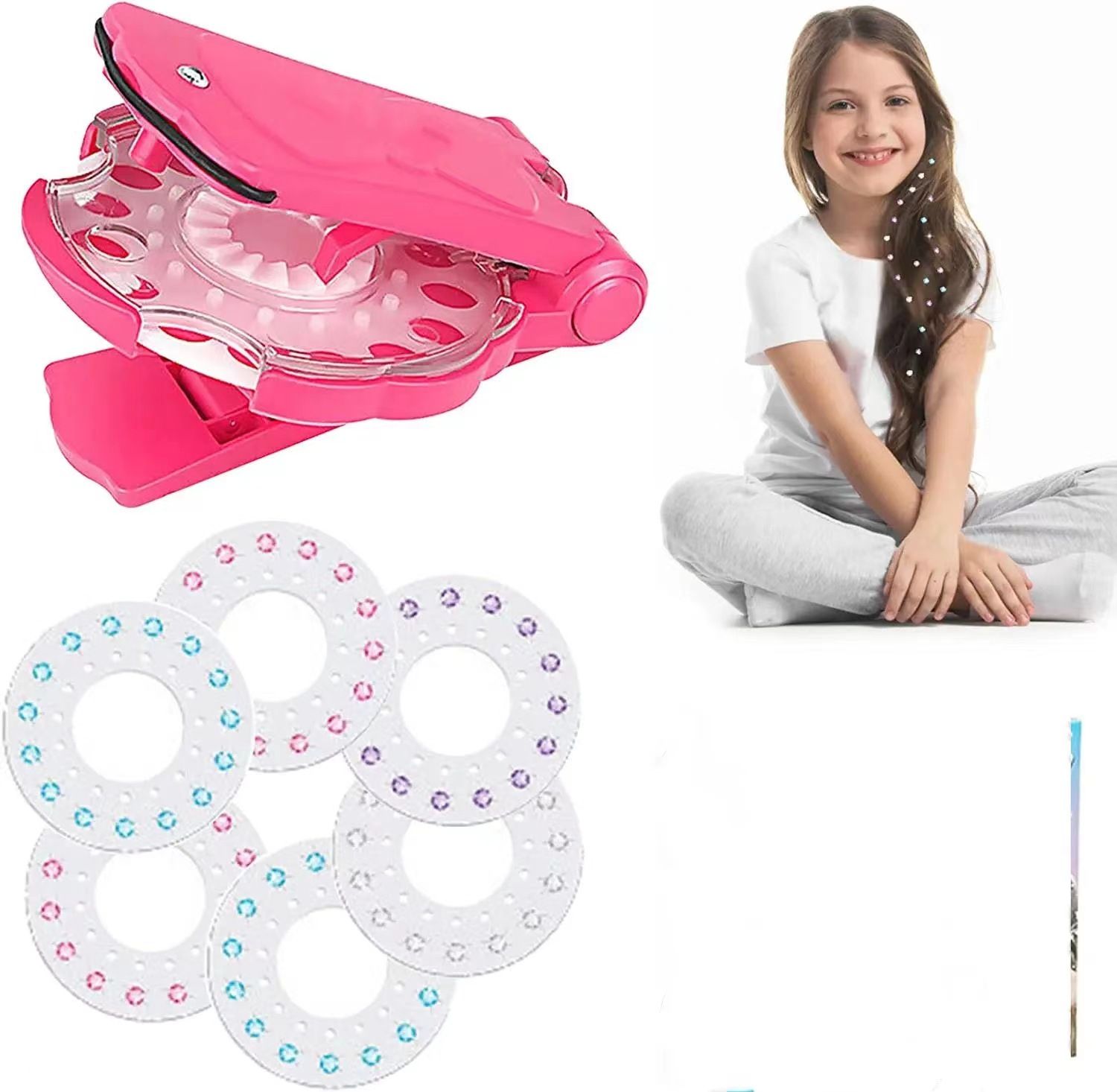 Bling Bling Decoration Ultimate Set, Load Click Bling to Hair, Clothes, Bag, Glasses, Fashion, Anything,Set