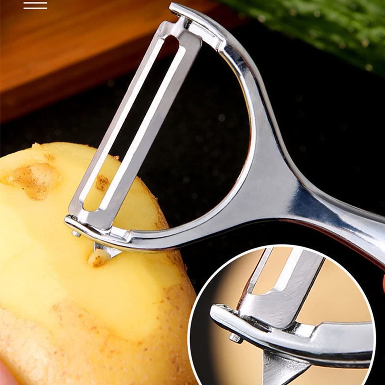 Skin-Peeler,Stainless Steel Multifunctional Vegetable Peeler Household Potato Peeling Knife Peeler Kitchen Fruit Knife Artifact