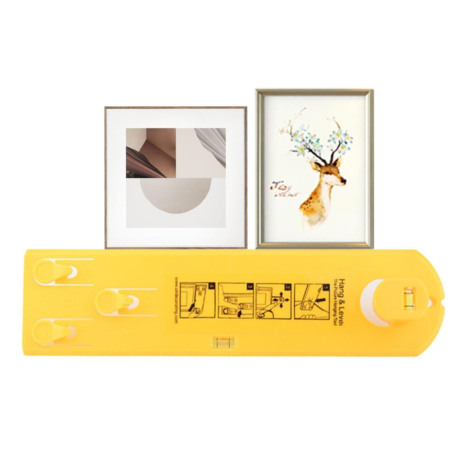 Picture Hanging Tool with Level Easy Frame Hanger for Wall Art Clocks Mirrors Photos
