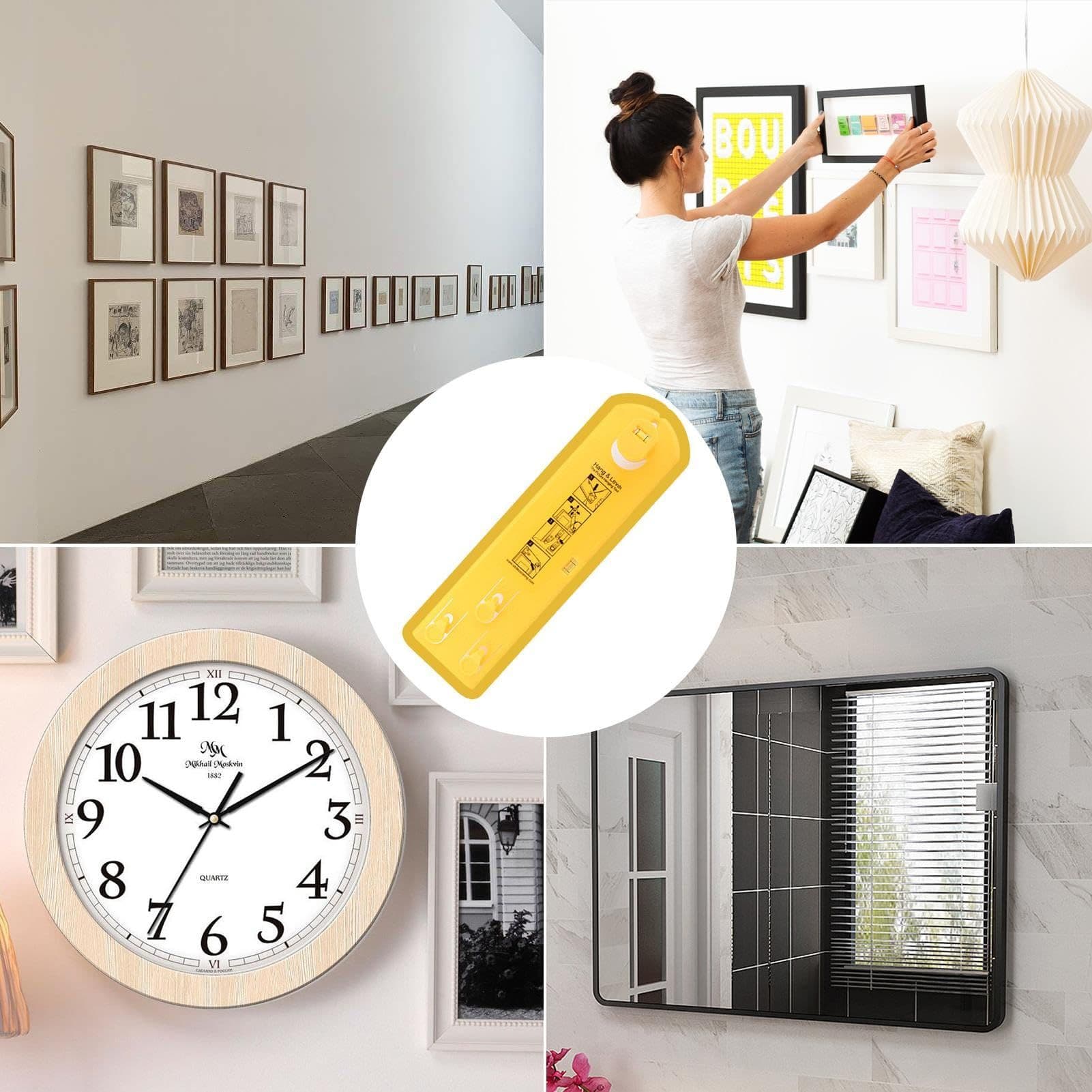 Picture Hanging Tool with Level Easy Frame Hanger for Wall Art Clocks Mirrors Photos