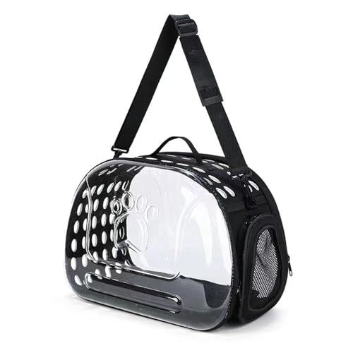Transparent Cat Carrier Portable Small Cat Carried Bag Foldable Soft-Sided Pet Carriers for Kitten Small Dog Travel (Apricot)
