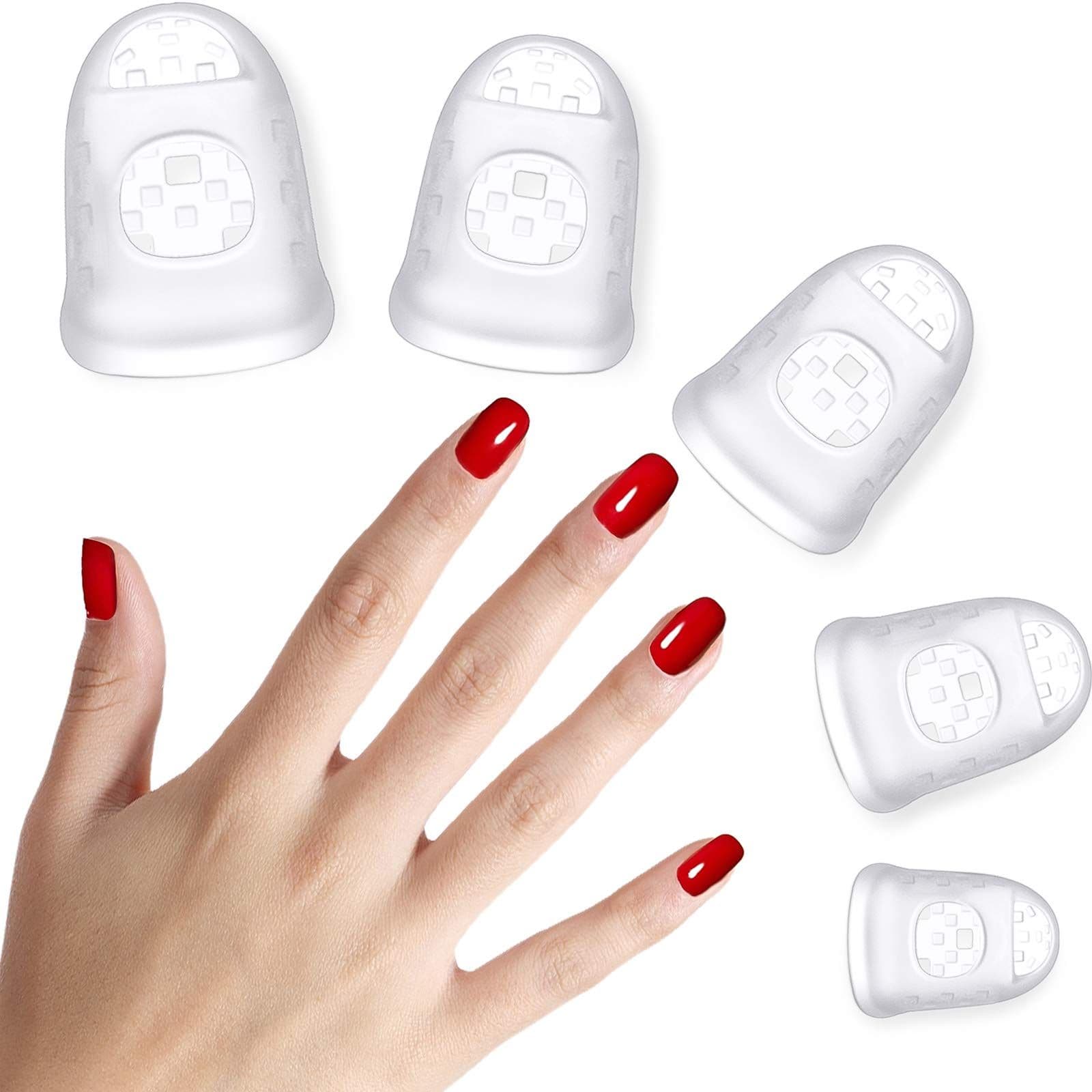 25 pcs Silicone Finger Guards Anti-slip Finger Protection Covers Caps for Stringed Instruments Guitar Bass Counting Sewing, 5 Sizes