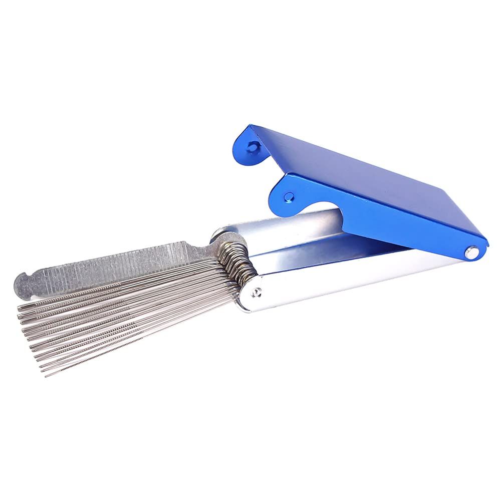 Guitar Nut and Bridge File Set, Guitar Nut Bridge File Set Luthiers Tool Box 13 Sizes of Files 1 Flat File for Guitar Banjo Bass
