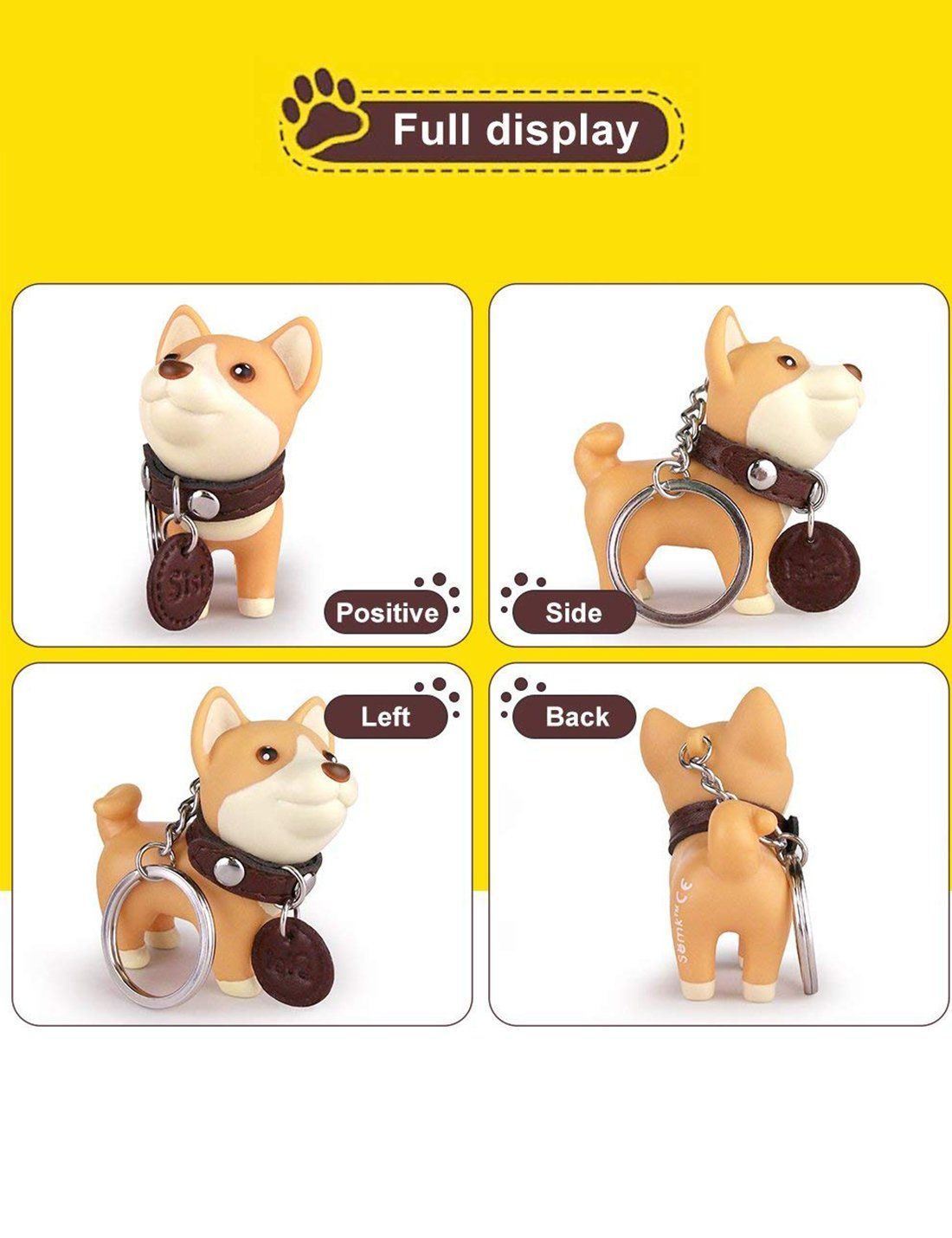 Cute Dog Key Chain, Keyring Keychain for Boys Girls Kids Children Adults, Super Adorable Dog cute and well made
