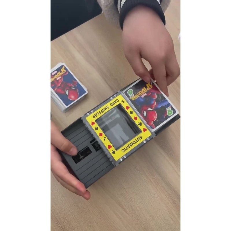 2 Decks black Automatic Card Dealer Machine,Card Fast Accurate & Stable Smooth Dealing, Playing Card Table Accessories