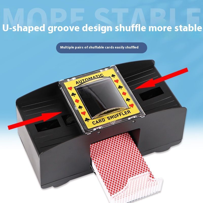 2 Decks black Automatic Card Dealer Machine,Card Fast Accurate & Stable Smooth Dealing, Playing Card Table Accessories