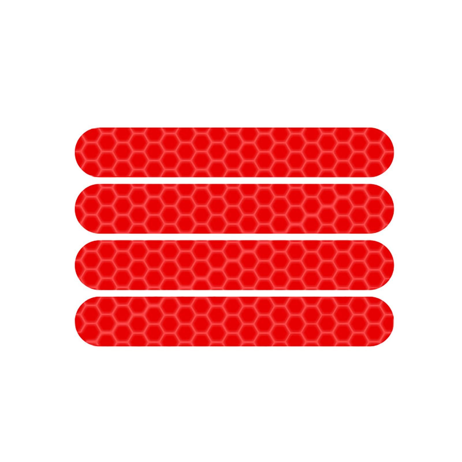 4ps rear wheel cover reflective sticker compatible with electric scooter red sticker left/right accessory reflective sticker