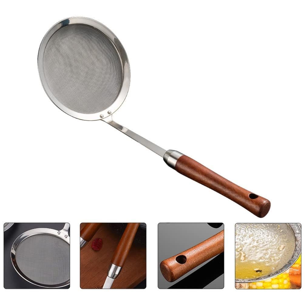 Stainless Steel Filter Oil Filter Colander Kitchen Oil Filter Oil Filtering Scoop Filter Strainer Stainless Steel Skimmer