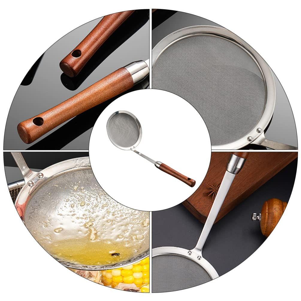 Stainless Steel Filter Oil Filter Colander Kitchen Oil Filter Oil Filtering Scoop Filter Strainer Stainless Steel Skimmer