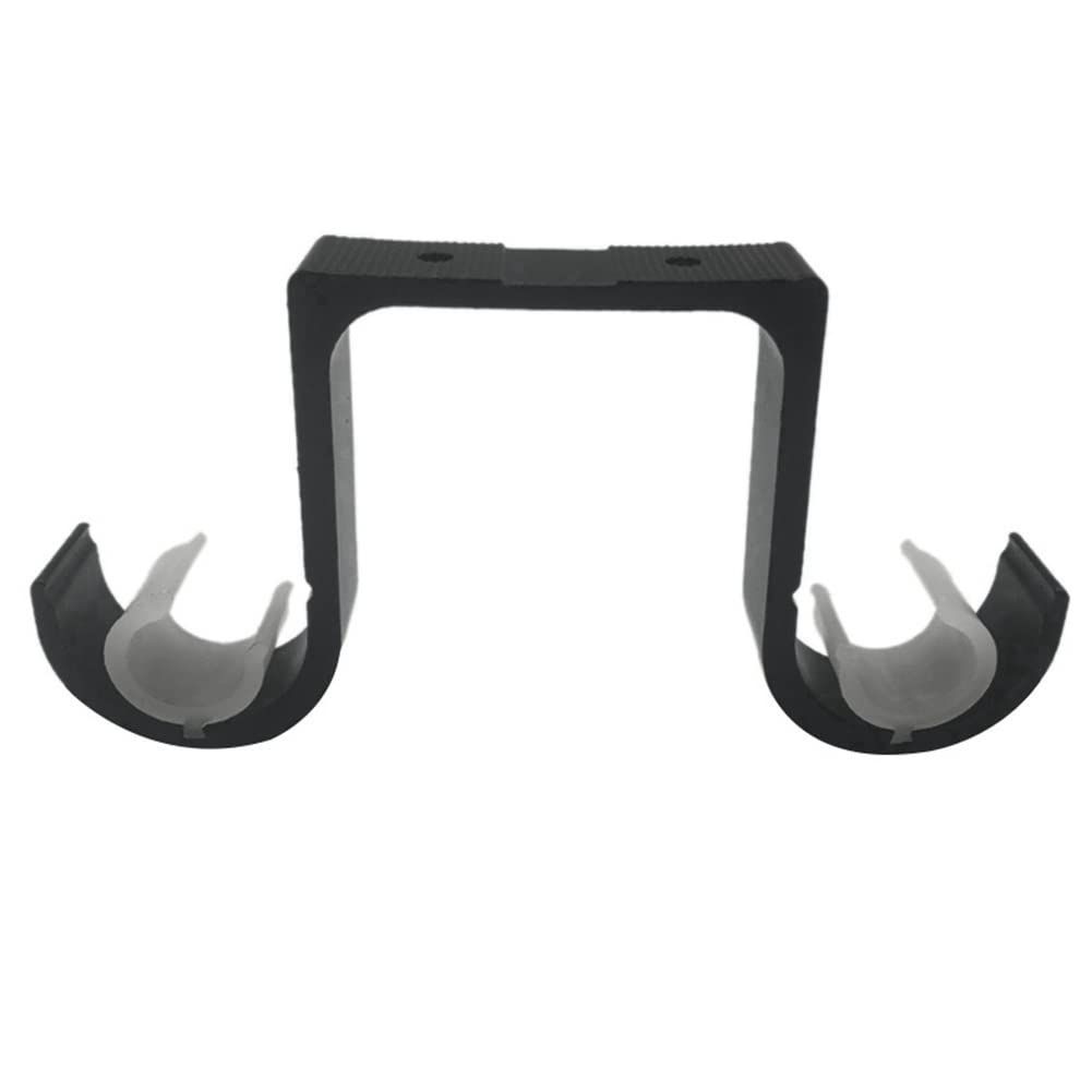 Brackets Heavy Duty Curtain Rod Holder with Plastic Buckle for Wall Black Double Curtain Brackets Hook Et of 2 Drape Rod Bracket