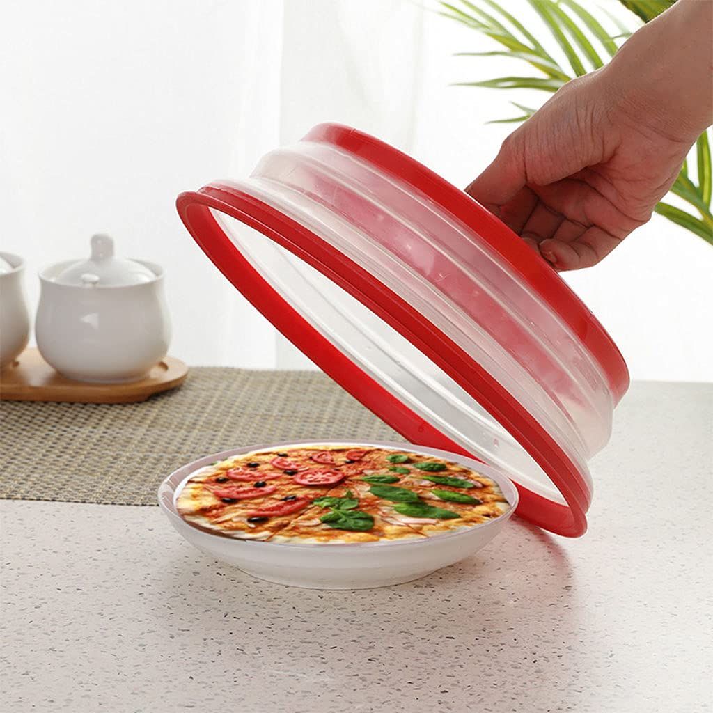 BPA Free Collapsible Microwave Cover for Food Microwave Splatter Cover Food Strainer Dishwasher Safe