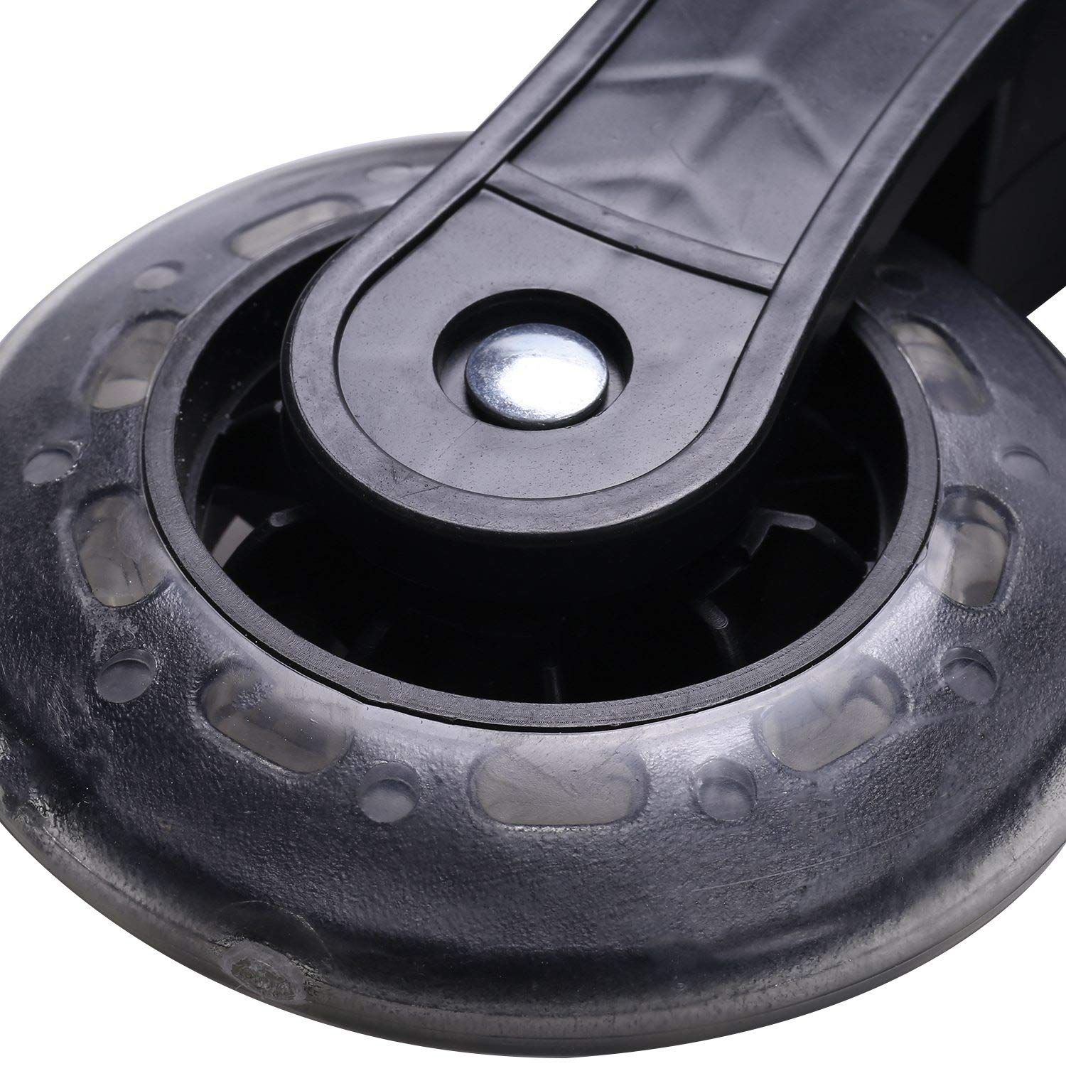 2pcs，Set Black Shopping Cart Trolley Caster Luggage Suitcase Roller Replacement Wheel Pulley Sliding Roller Wheel Accessories