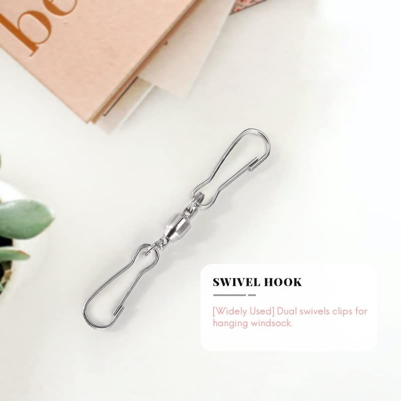 3pcs， suitable for outdoor rotating hooks of wind spinning machines, wind socks, wind chime crystal twisting machines