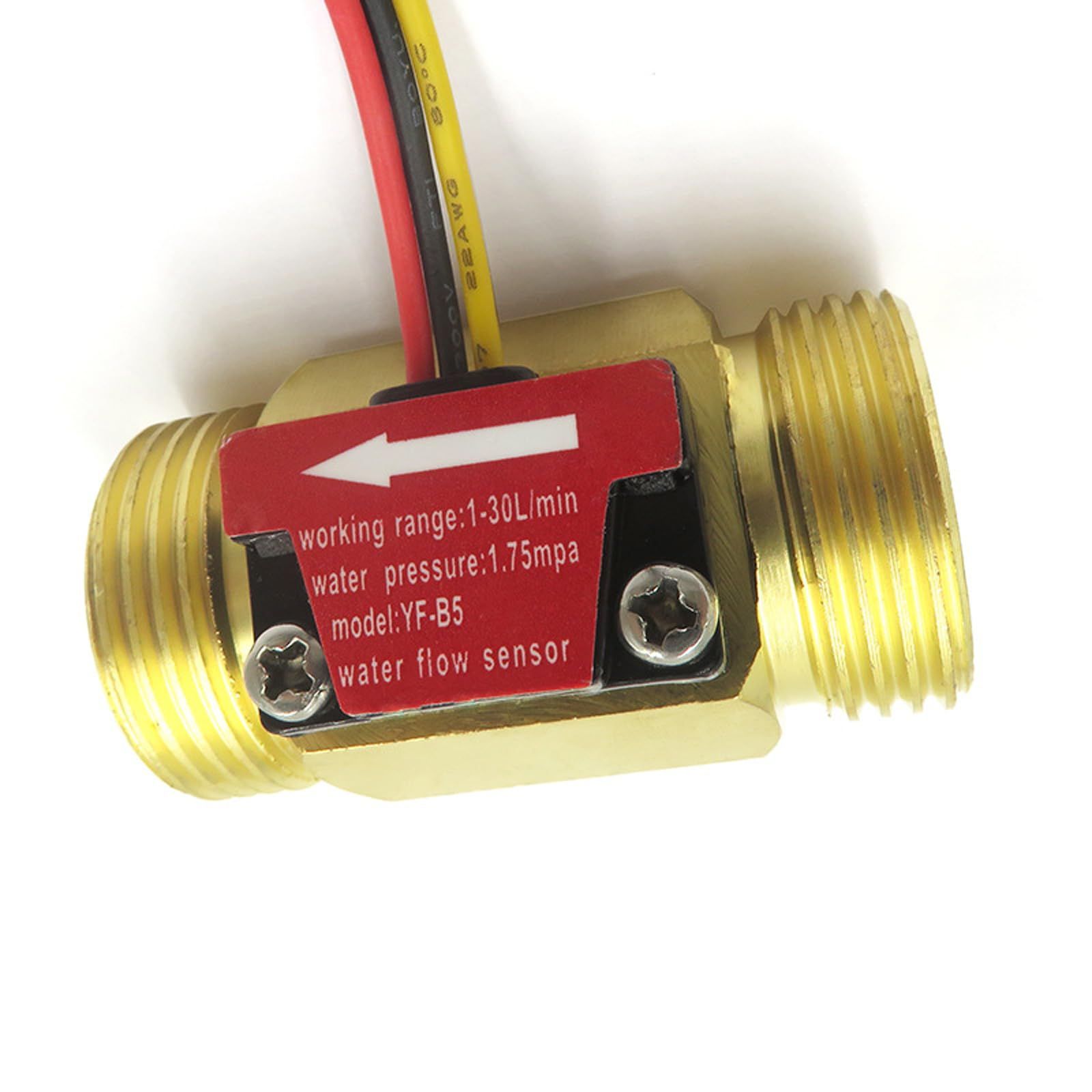 6-point water flow sensor Hall flowmeter water heater farmland irrigation flowmeter YF-B5 dual external teeth