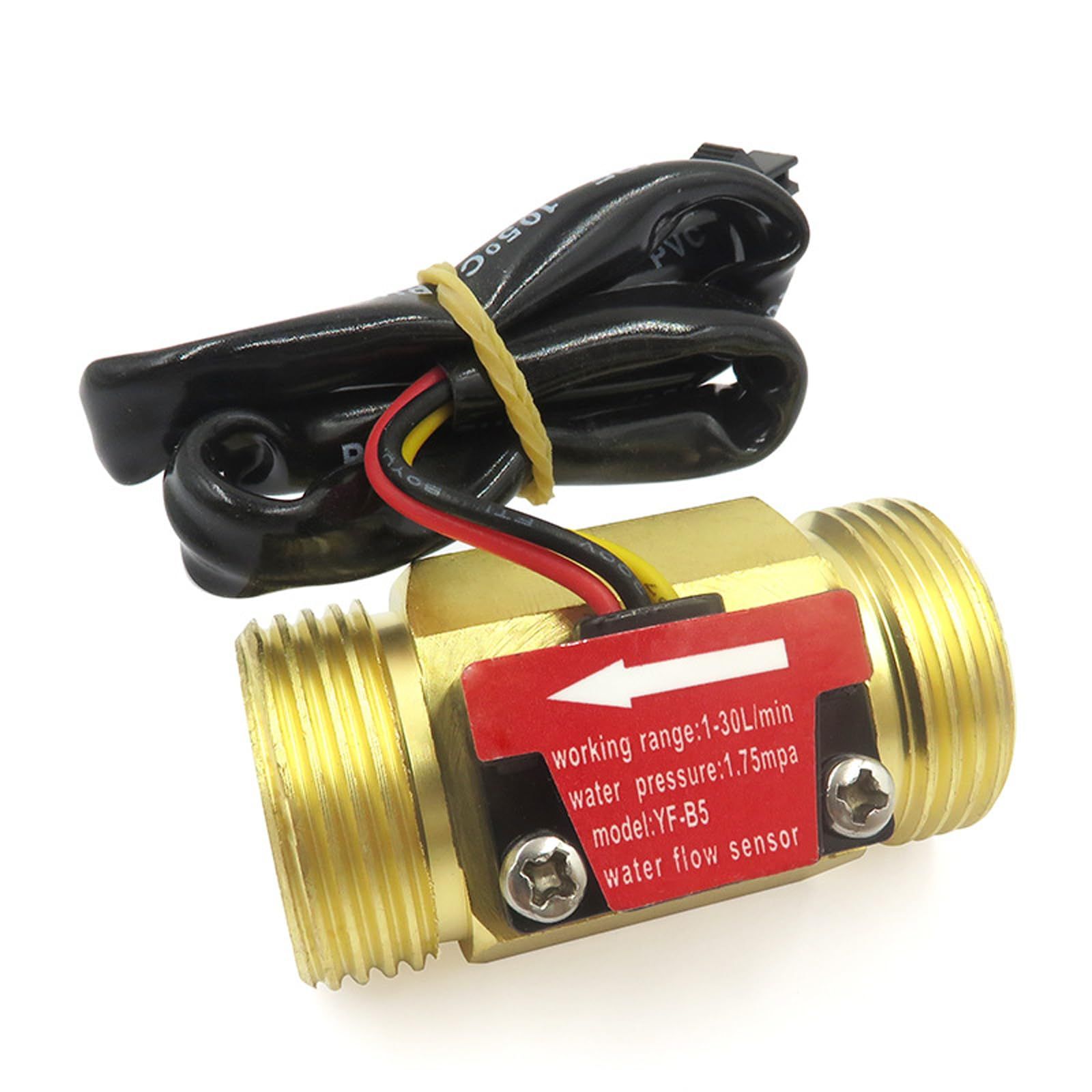 6-point water flow sensor Hall flowmeter water heater farmland irrigation flowmeter YF-B5 dual external teeth