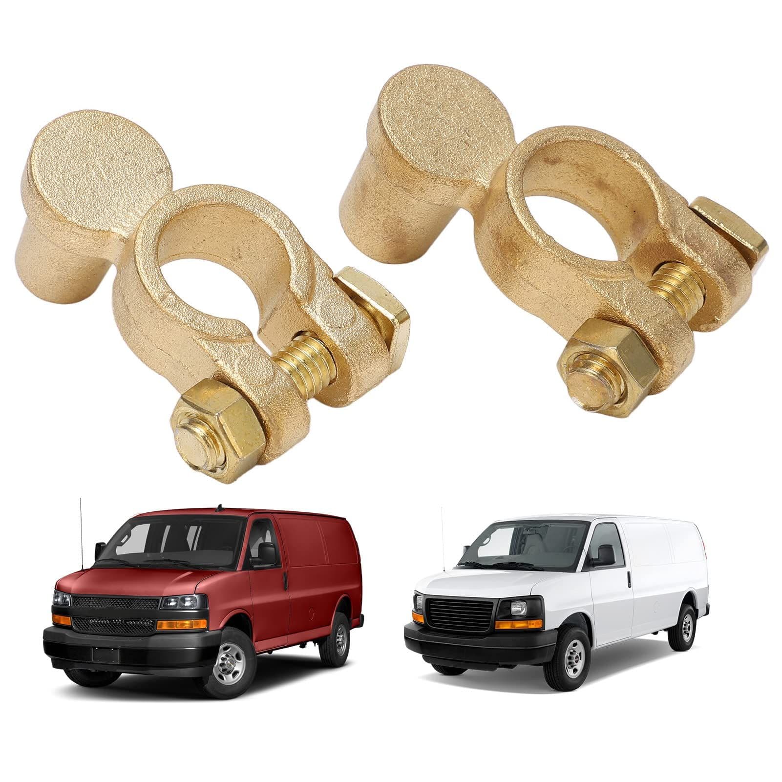 Battery Terminal Connector 2pcs Brass Positive Negative Top Pillar