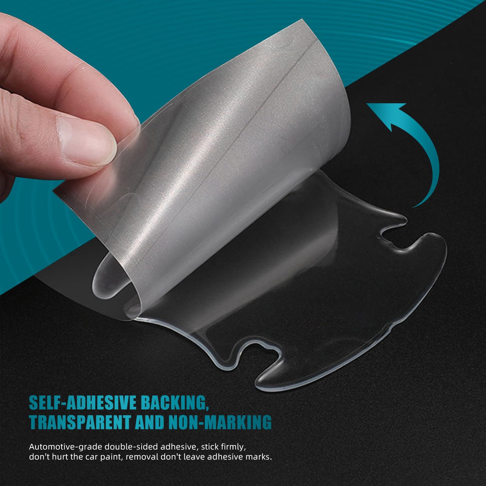 8PCS Car Door Handle Protector, Auto Door Bowl Anti-Scratches Silicone Guards, Car Bumper Rearview Mirrors Anti-Collision Strips