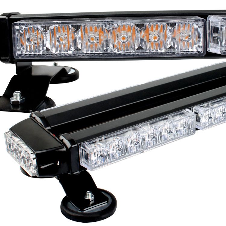 38 cm Yellow white Automotive Rooftop Beacon Warning Emergency Flashing Snow Plow Light Bar Double Side Strobe Light Traffic