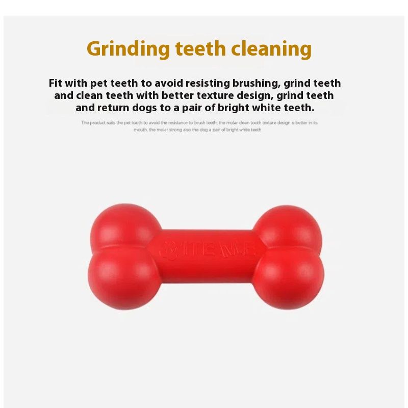 red bone Pup Chew Toy - Bone - Human Pup Play Gear - Food Grade Silicone -A Pet Toy (gnawing and grinding teeth stick)