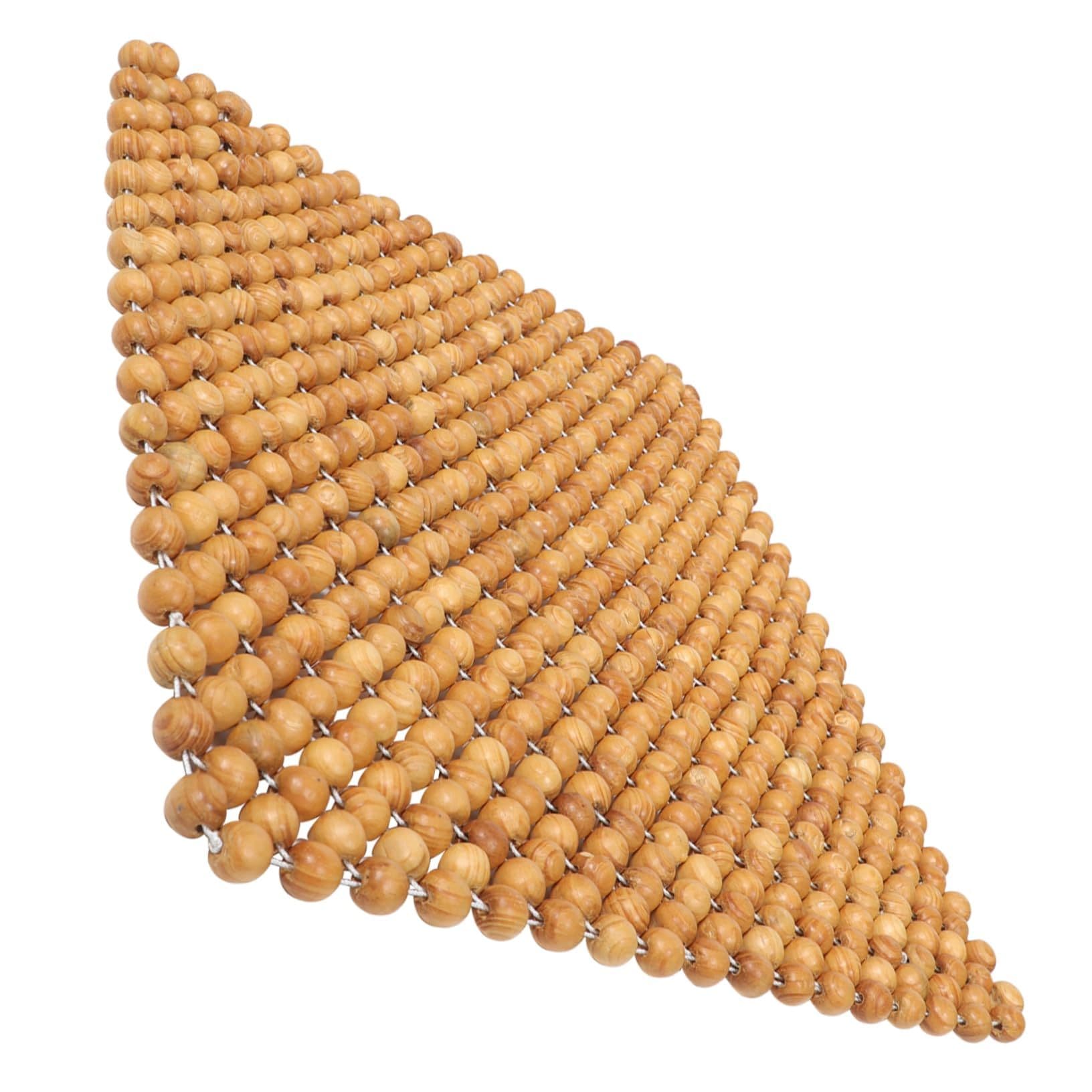 Wooden Bead Car Seat Cushion for Comfort and Support Beige