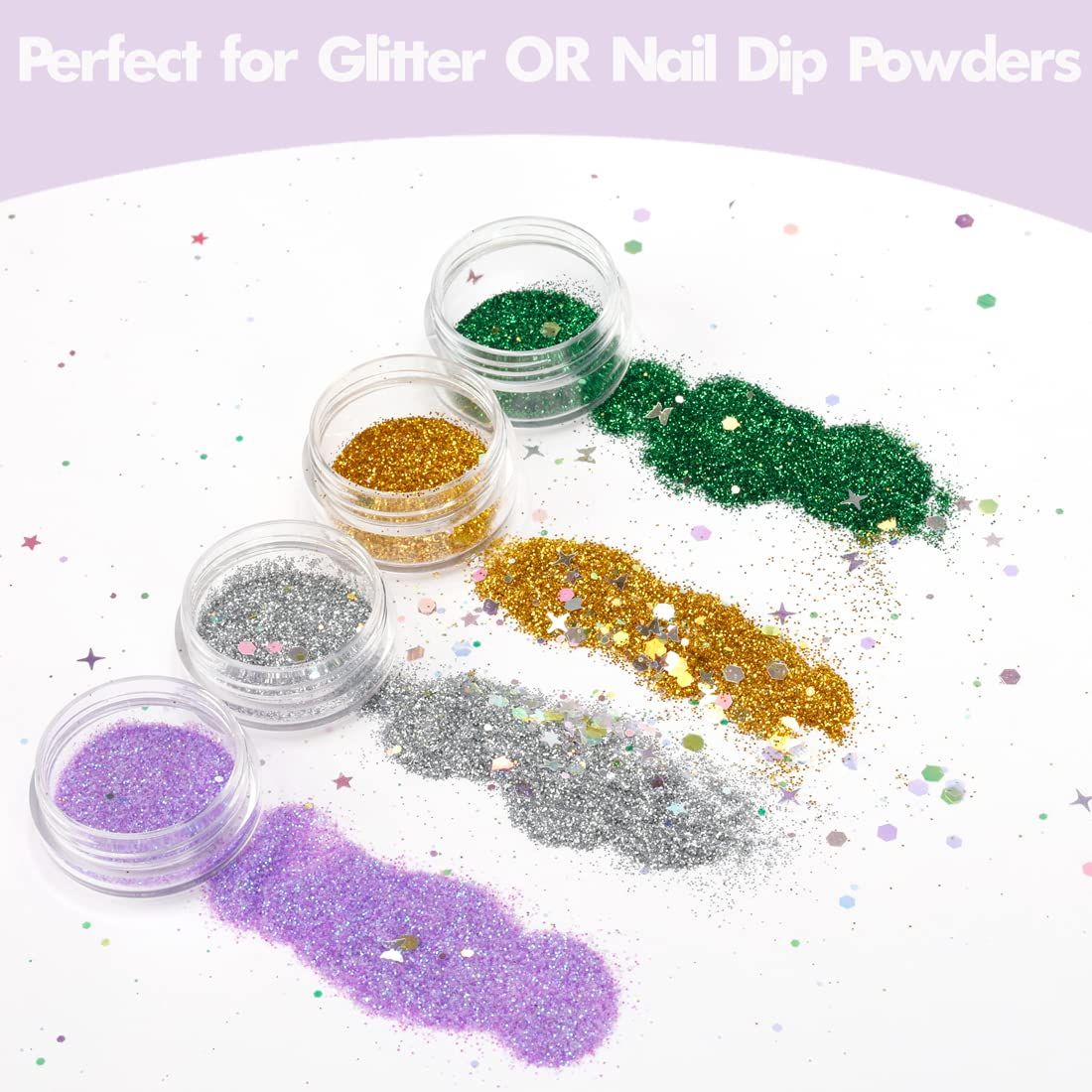 50 Count 5ML Sample Jars, Empty Cosmetic Containers with Lids, Small Makeup Travel Containers for Glitter, Lotion, Cream