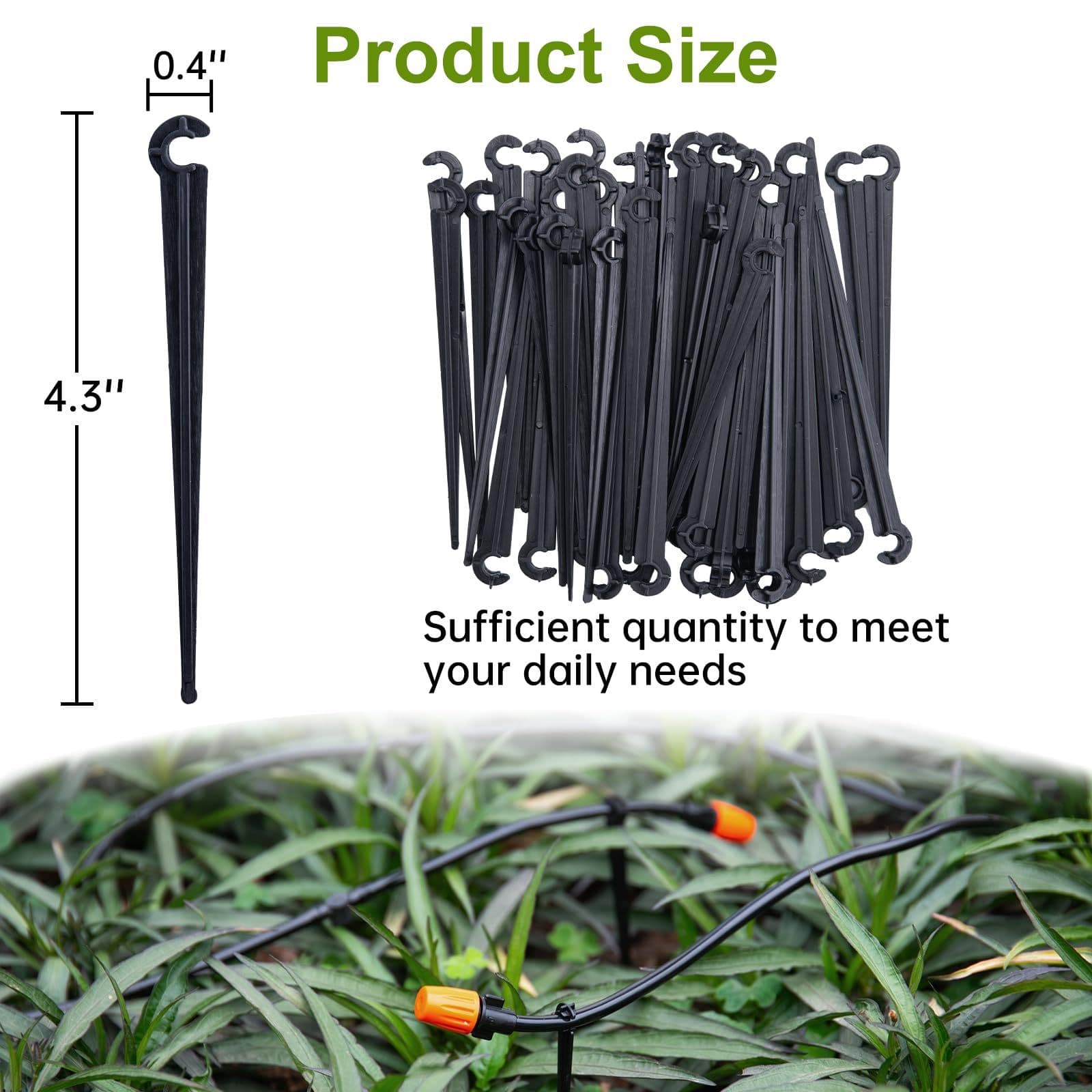 50 Pcs Drip Irrigation Stakes Universal Drip Tubing Hold Stakes Plastic Garden Water Pipe Support