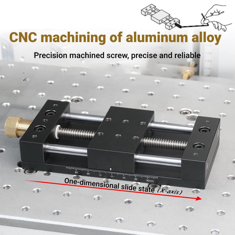 Linear Stage Actuator Aluminium Alloy Sliding Table Linear Actuator with Base Manual Linear Rail Guide for Mechanical Engineering