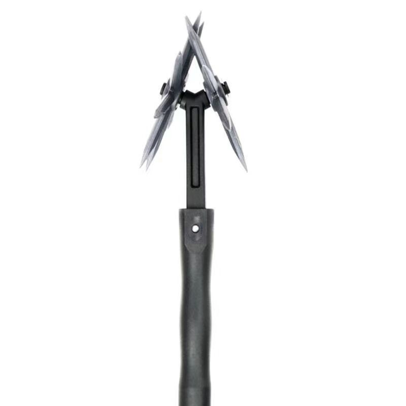 Rotary Cultivator Tool, Hand Held Garden Cultivator with Detachable Tines for Reseeding Grass Or Soil Mixing (Without Pole)