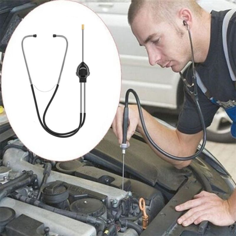Garnish Gripper Mechanic's Stethoscope Automotive Engine Diagnostic Sensitive Hearing Tool for Cars, Trucks and Motorcycles,Black