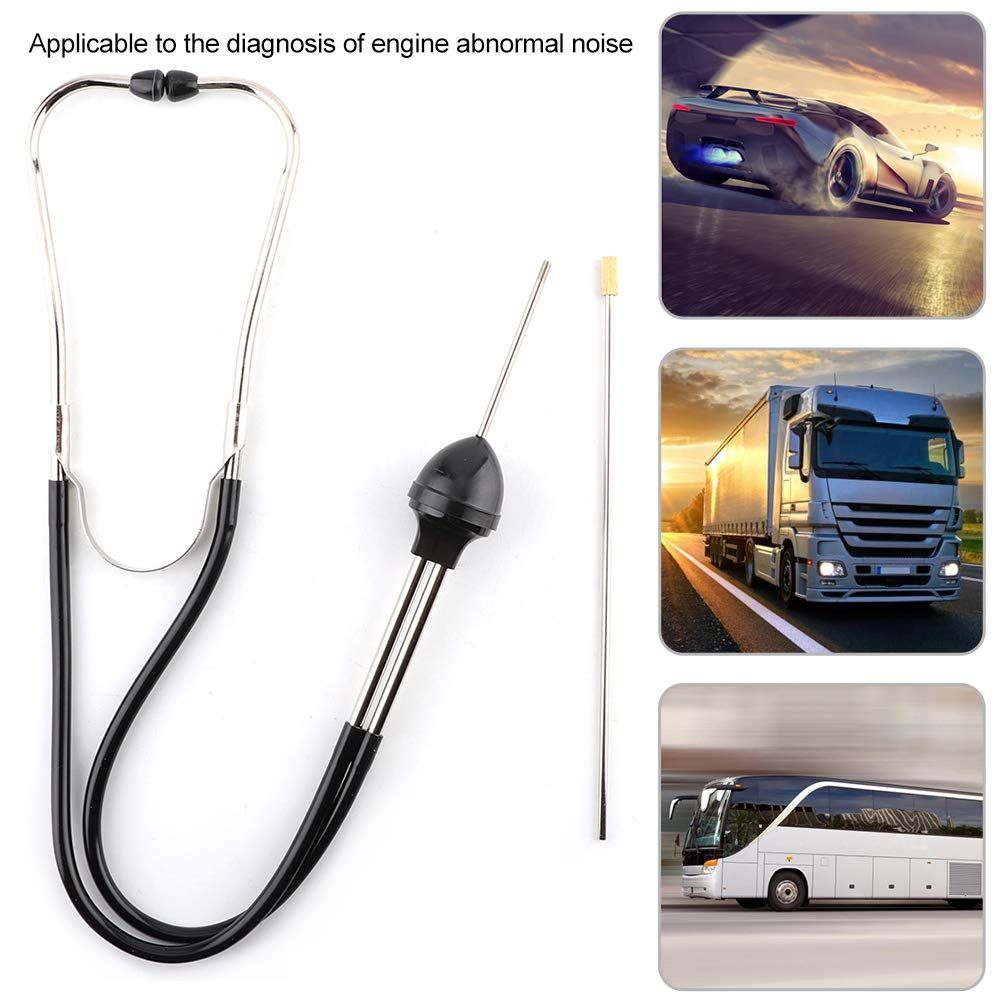 Garnish Gripper Mechanic's Stethoscope Automotive Engine Diagnostic Sensitive Hearing Tool for Cars, Trucks and Motorcycles,Black