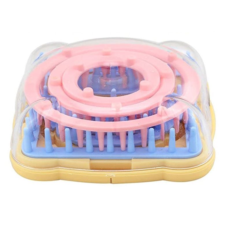 Flower Knitting Loom Kit,DIY Wool Yarn Flower Maker Weaver Tool Set with Needle Square flower weaving device